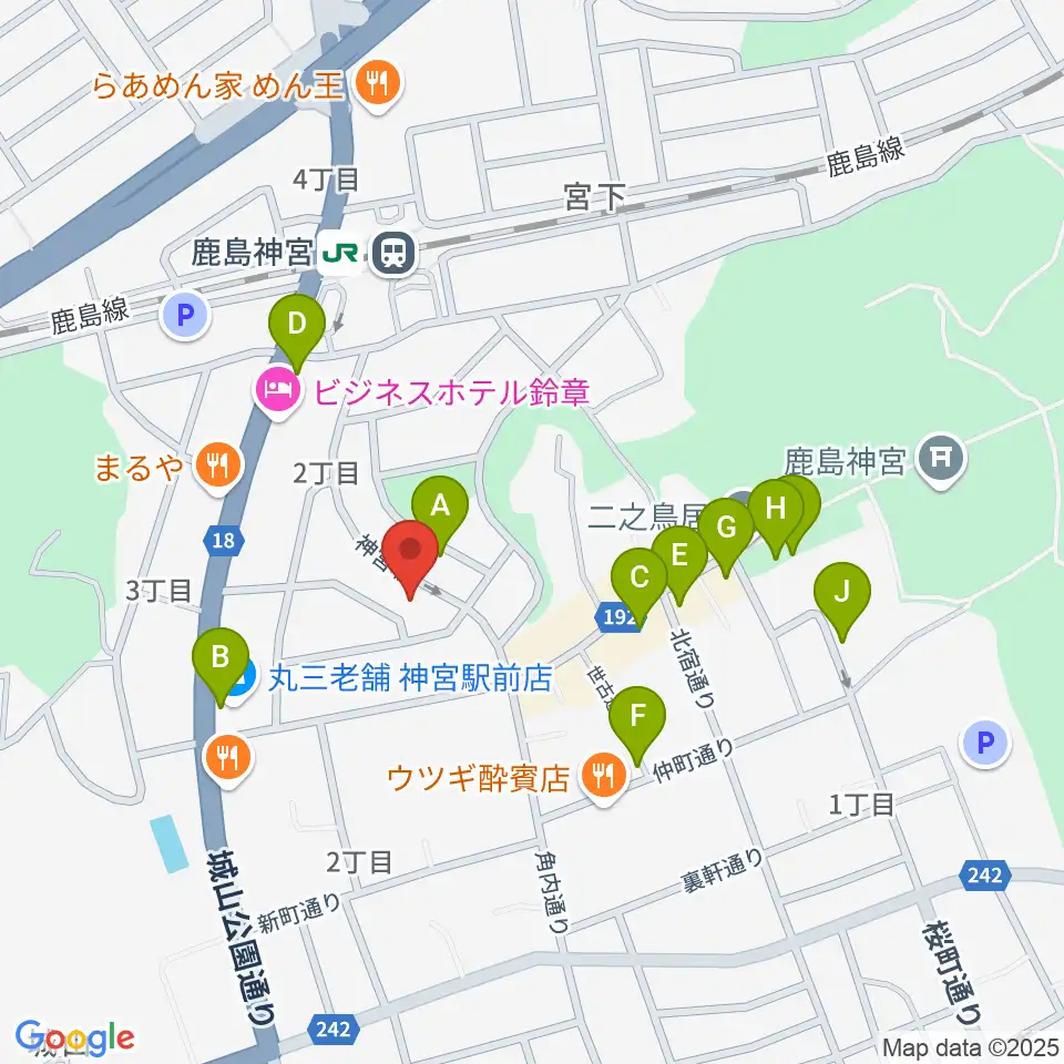 ミュージックショップ ボブ周辺のカフェ一覧地図