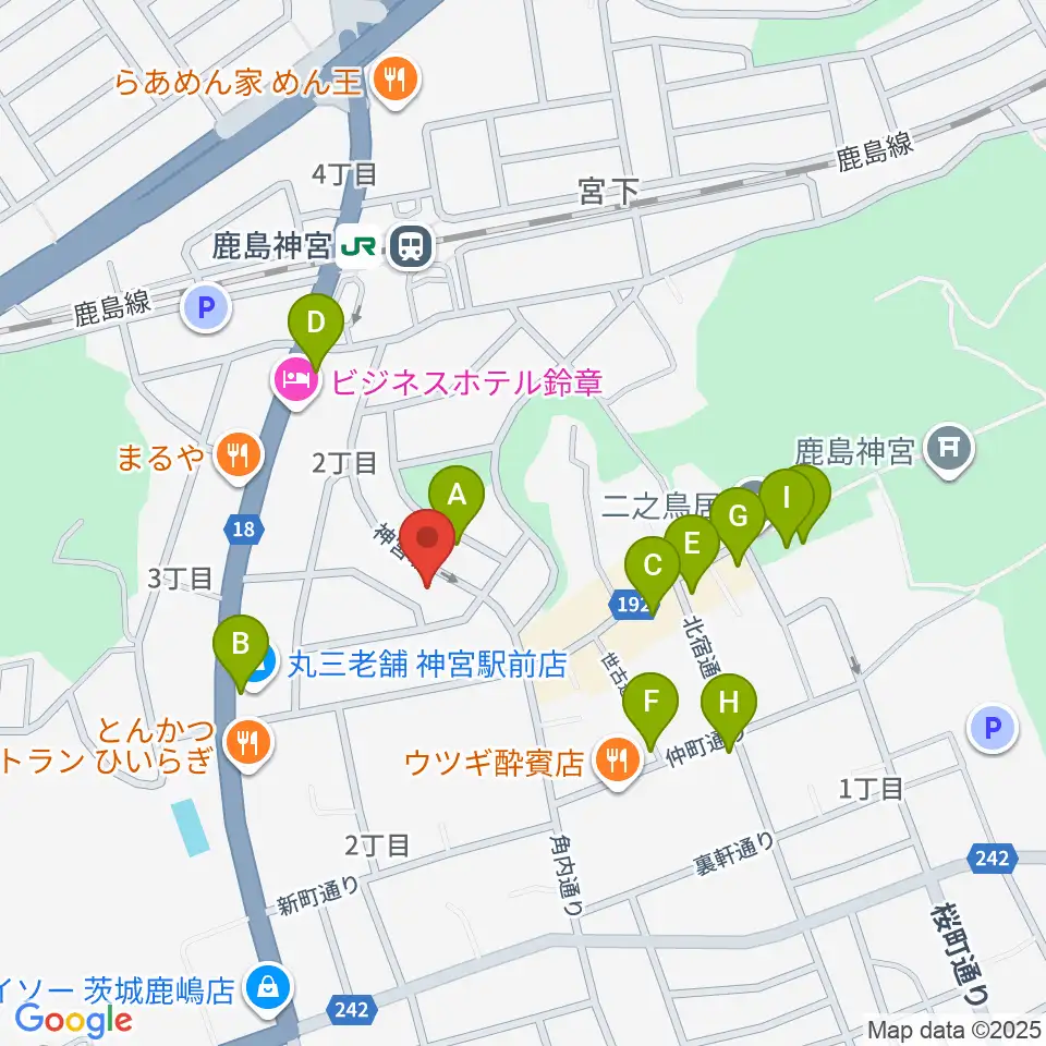 ミュージックショップ ボブ周辺のカフェ一覧地図