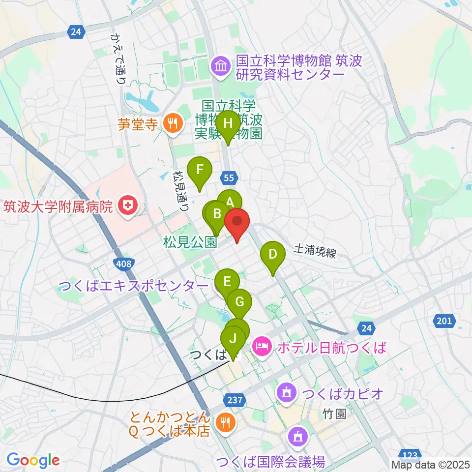 MUSIC PLANT つくば店周辺のカフェ一覧地図