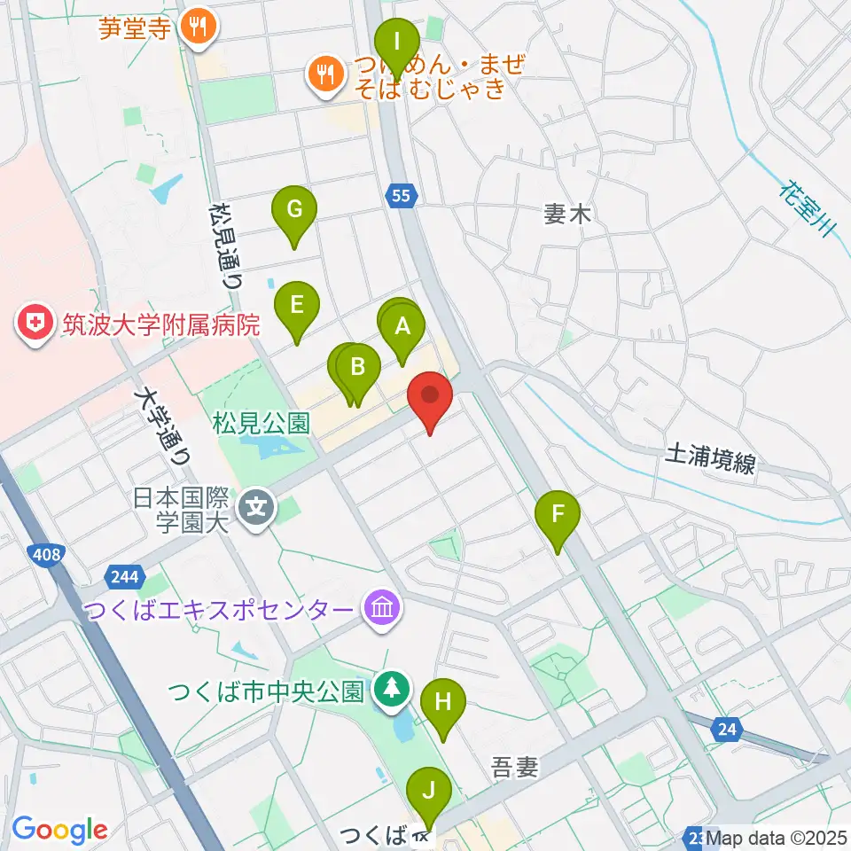 MUSIC PLANT つくば店周辺のカフェ一覧地図