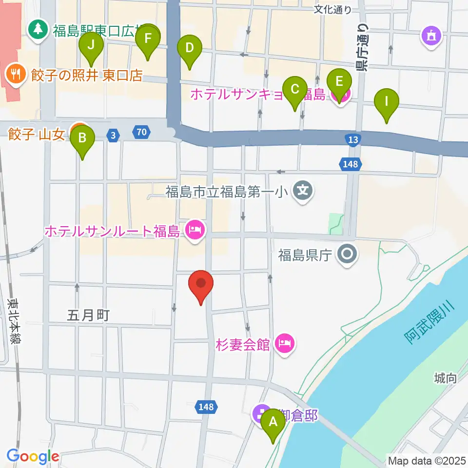 スタジオアイヴィー周辺のカフェ一覧地図