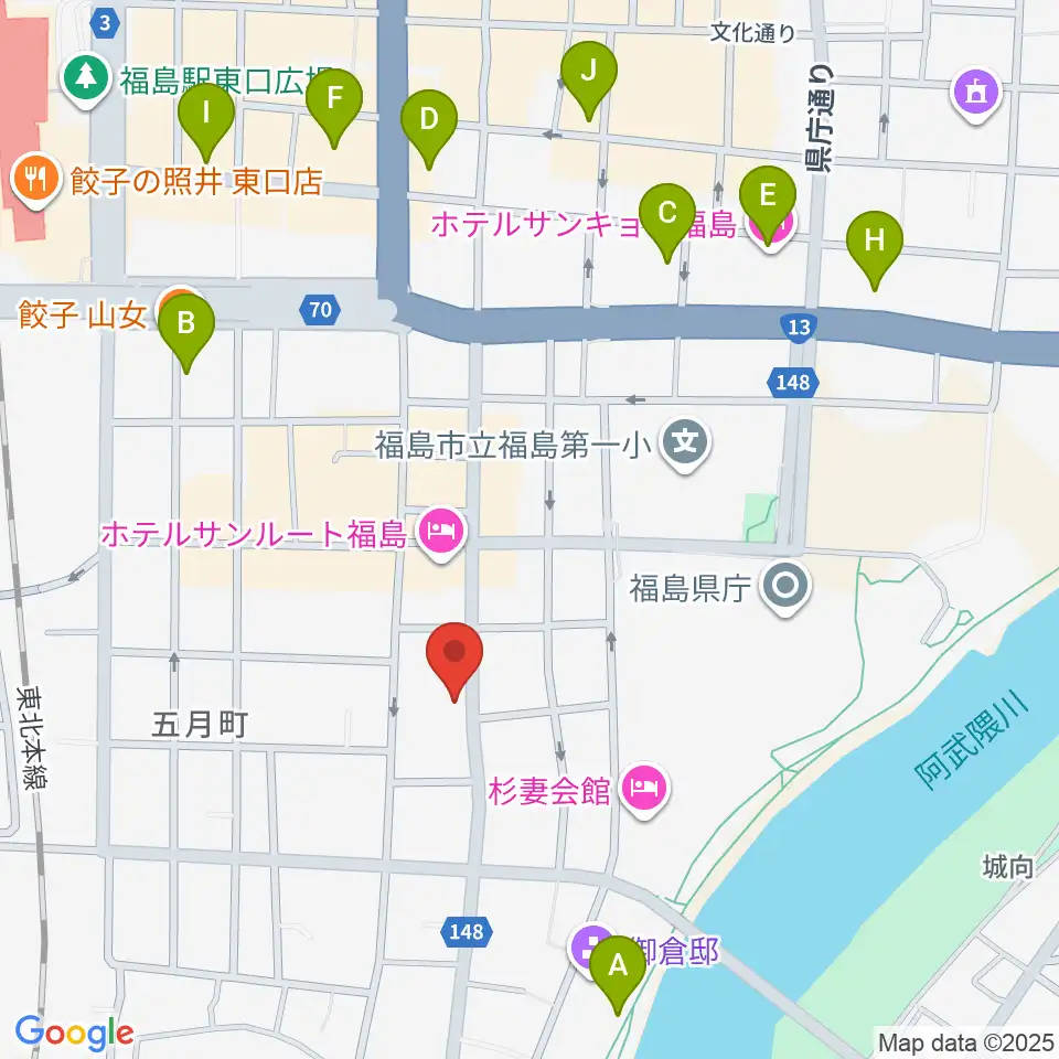 スタジオアイヴィー周辺のカフェ一覧地図