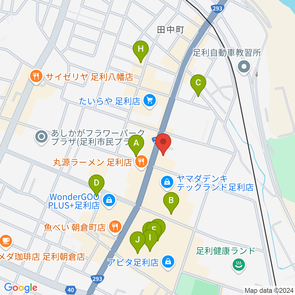 コグレ楽器周辺のカフェ一覧地図