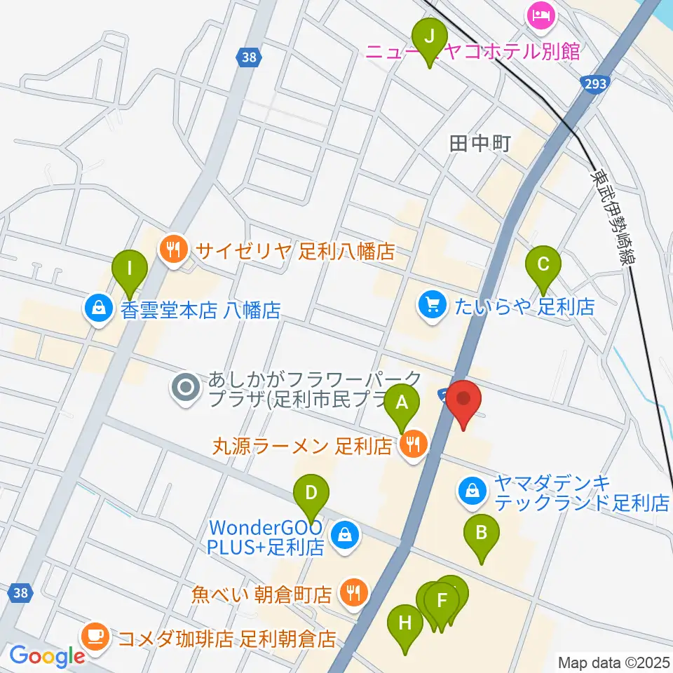 コグレ楽器周辺のカフェ一覧地図