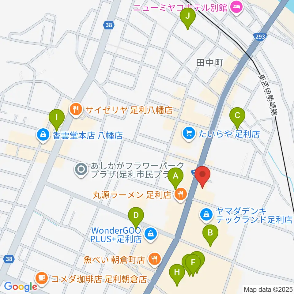 コグレ楽器周辺のカフェ一覧地図