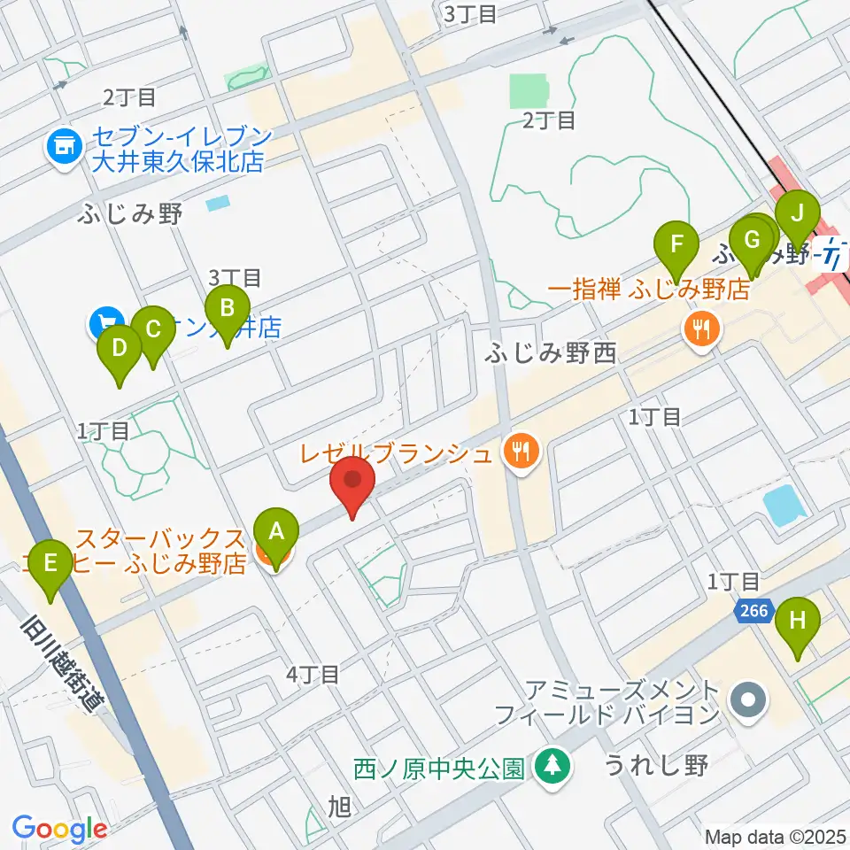 カワイふじみ野ショップ周辺のカフェ一覧地図