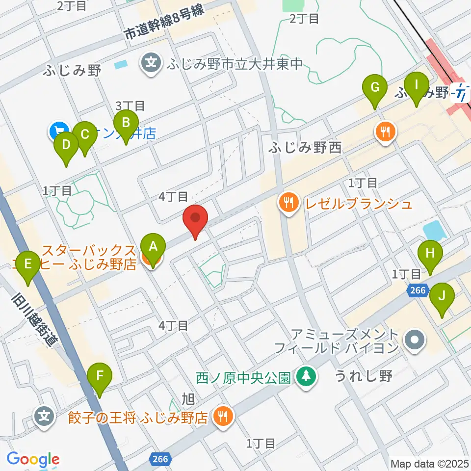 カワイふじみ野ショップ周辺のカフェ一覧地図