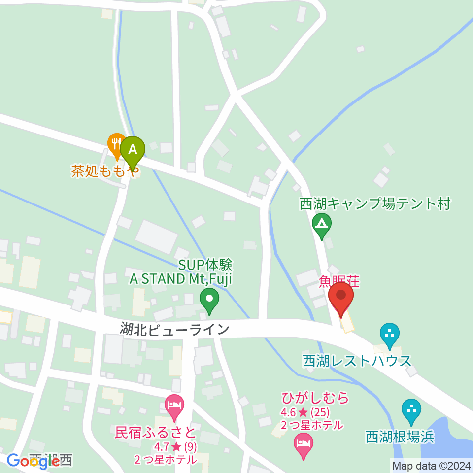 魚眠荘周辺のカフェ一覧地図