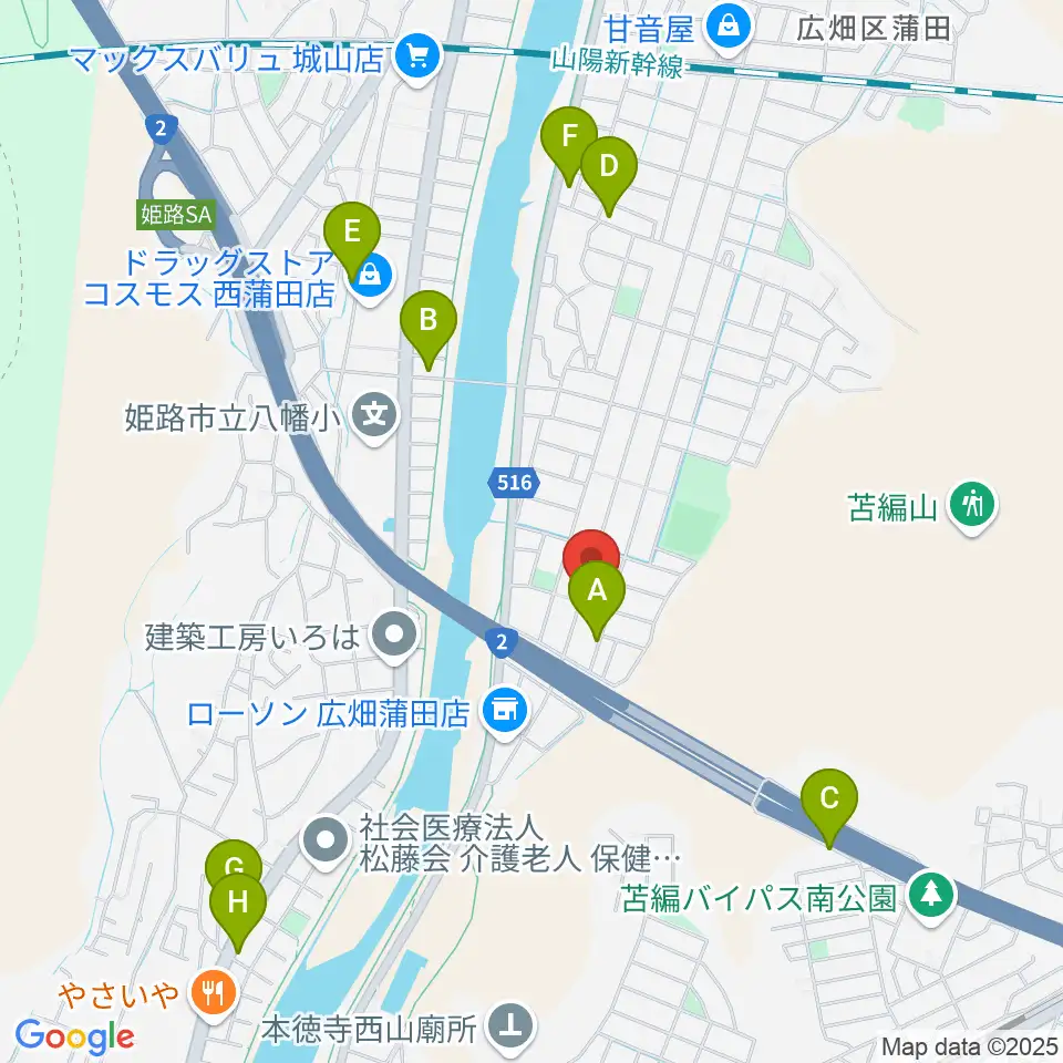 ルフォンク周辺のカフェ一覧地図