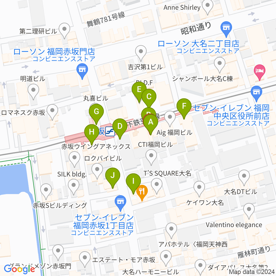 ENOTN Akasaka Studio周辺のカフェ一覧地図