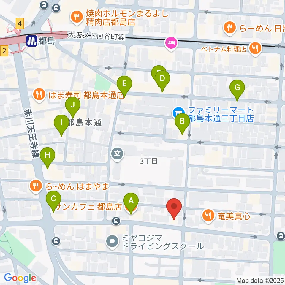 上野音楽学園周辺のカフェ一覧地図
