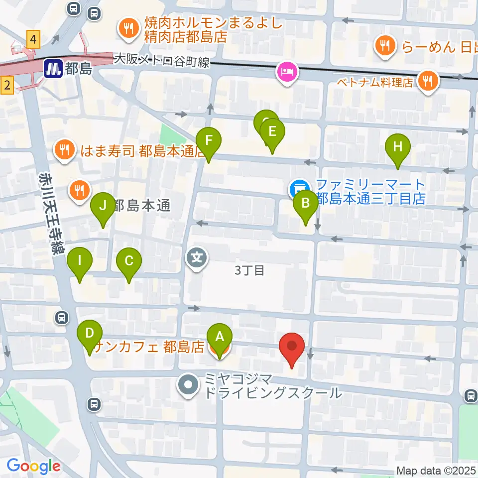 上野音楽学園周辺のカフェ一覧地図
