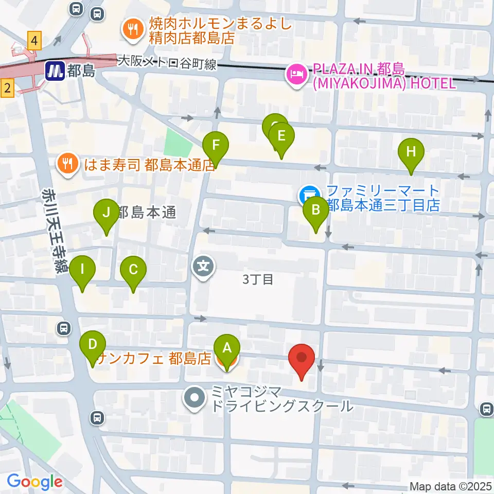 上野音楽学園周辺のカフェ一覧地図