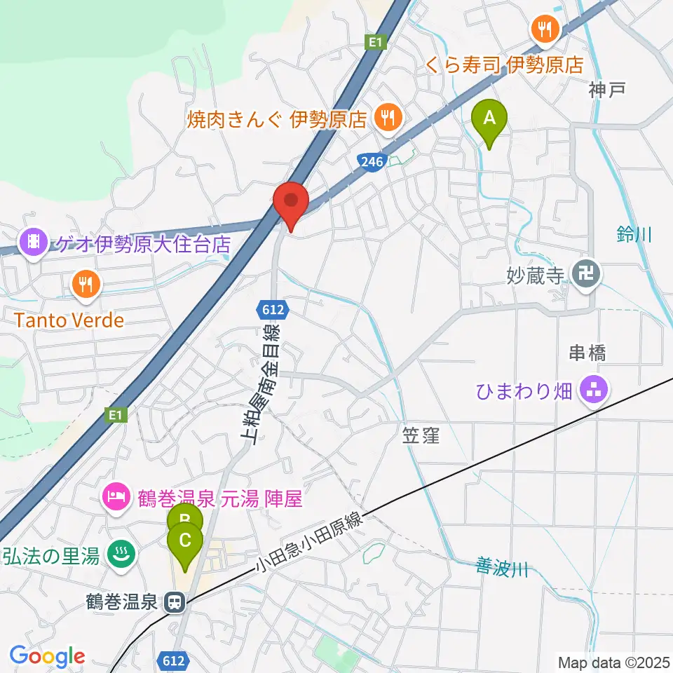 パル音楽産業周辺のカフェ一覧地図