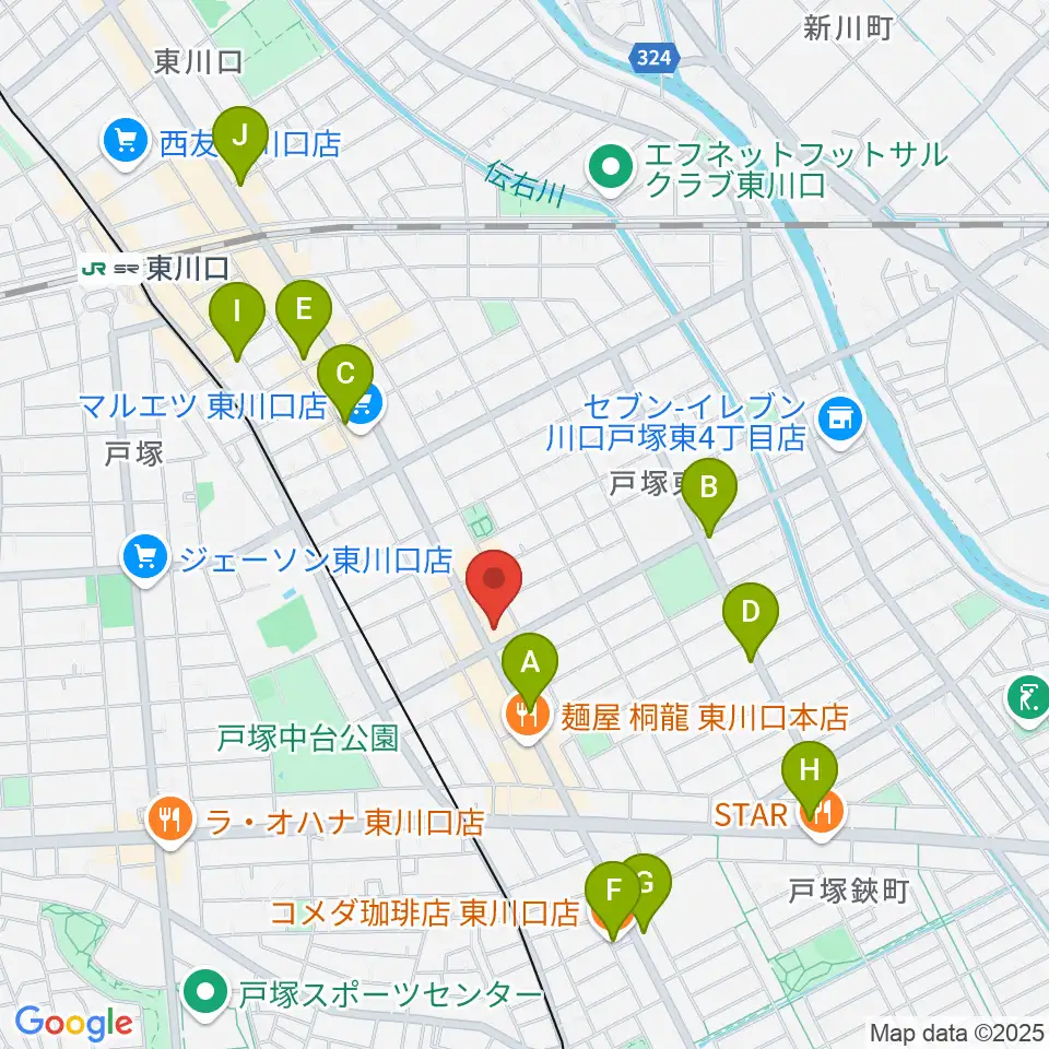 G・クレフ周辺のカフェ一覧地図