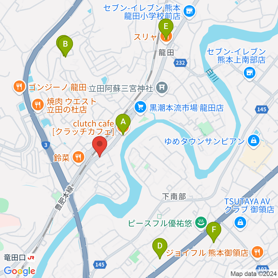 ミュージックスタジオ マーチ周辺のカフェ一覧地図