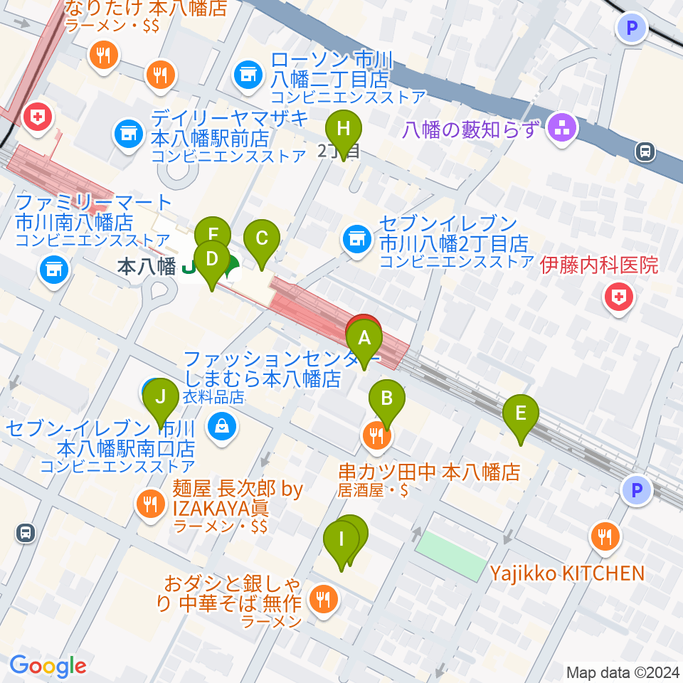 島村楽器 Wind & Repair周辺のカフェ一覧地図