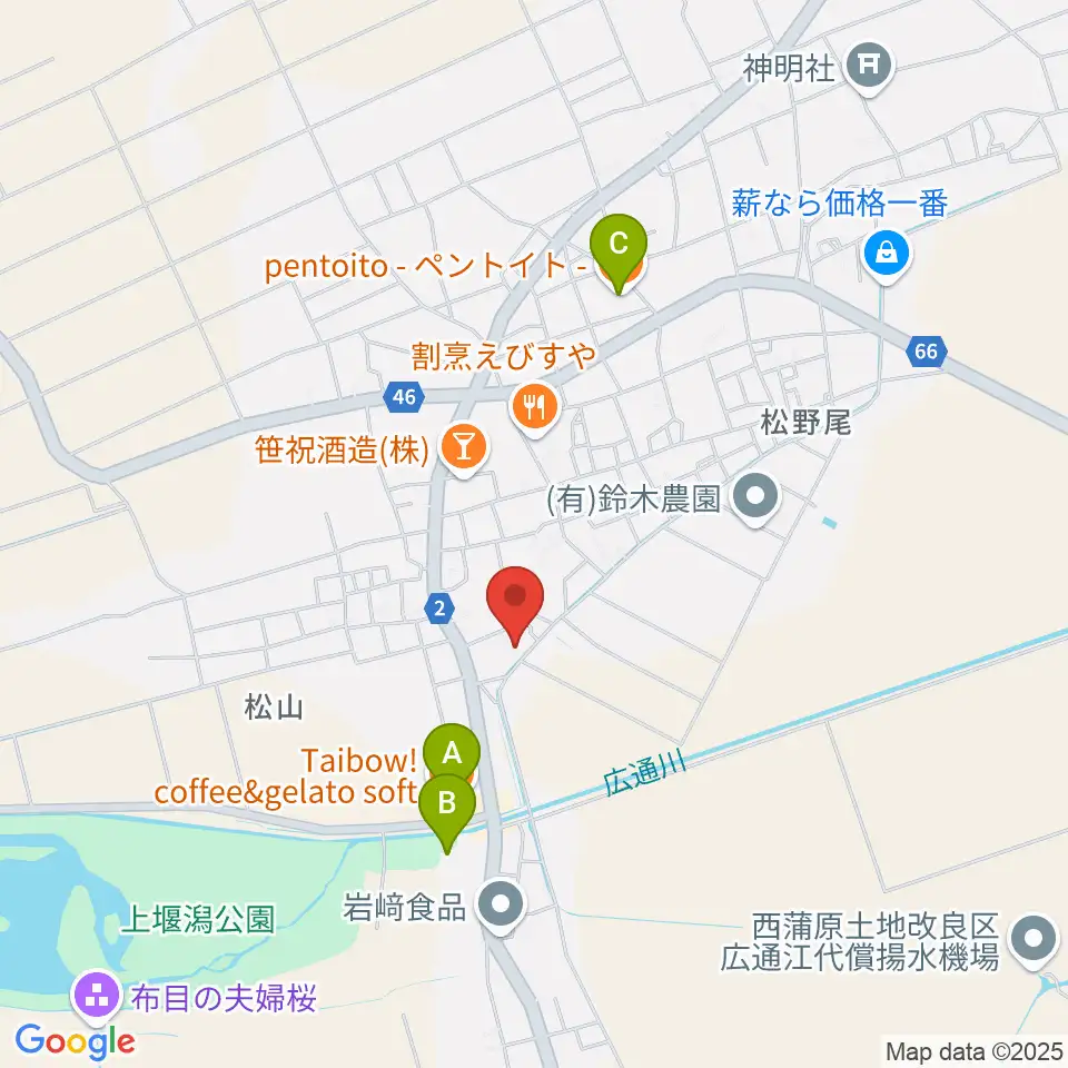 楽器屋JUNJUN周辺のカフェ一覧地図