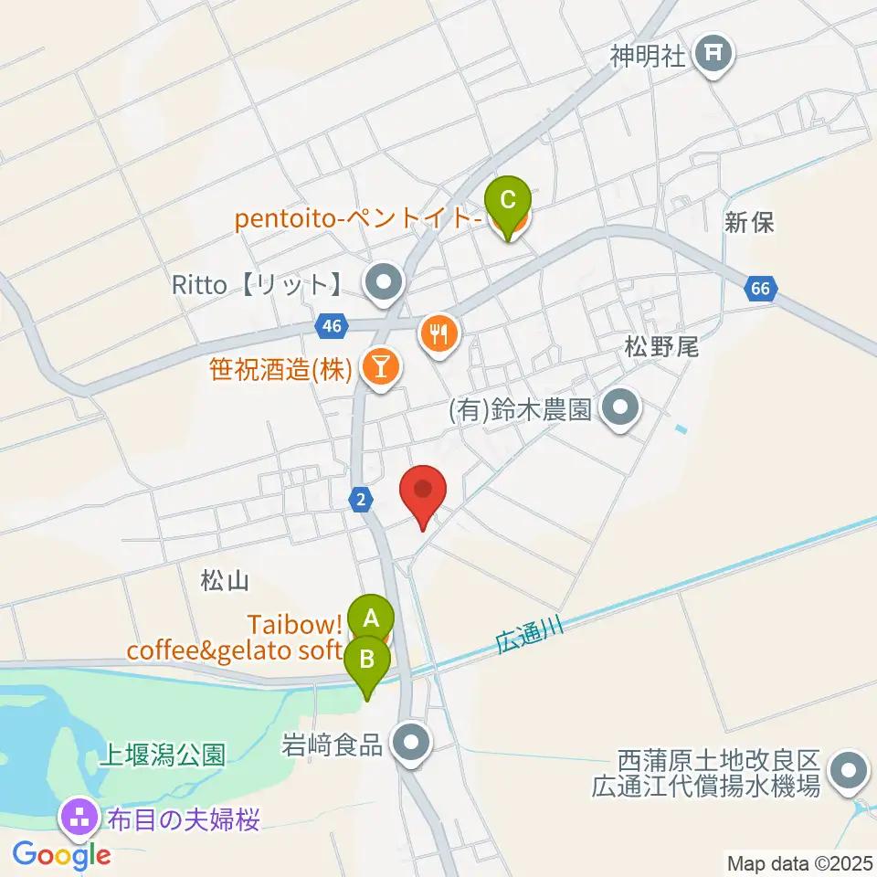 楽器屋JUNJUN周辺のカフェ一覧地図