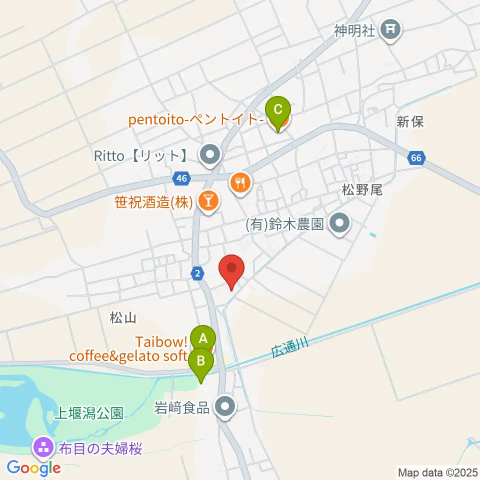 楽器屋JUNJUN周辺のカフェ一覧地図