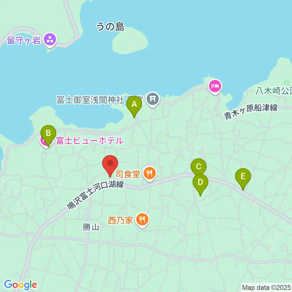 音楽の家 民宿さんすい周辺のカフェ一覧地図