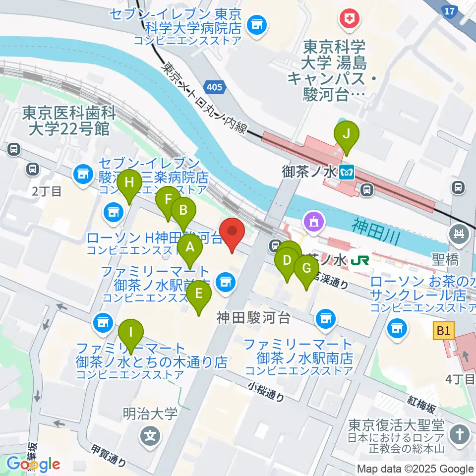 BIGBOSSお茶の水駅前店周辺のカフェ一覧地図