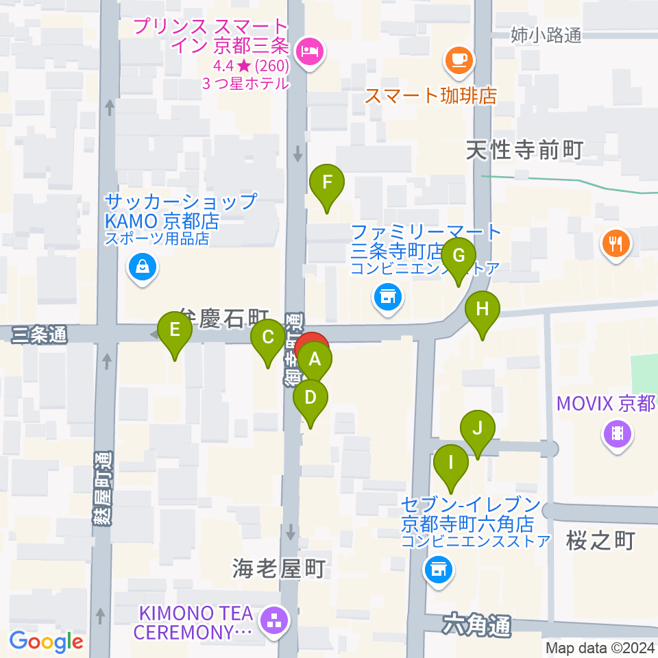 ギア-GEAR-専用劇場周辺のカフェ一覧地図