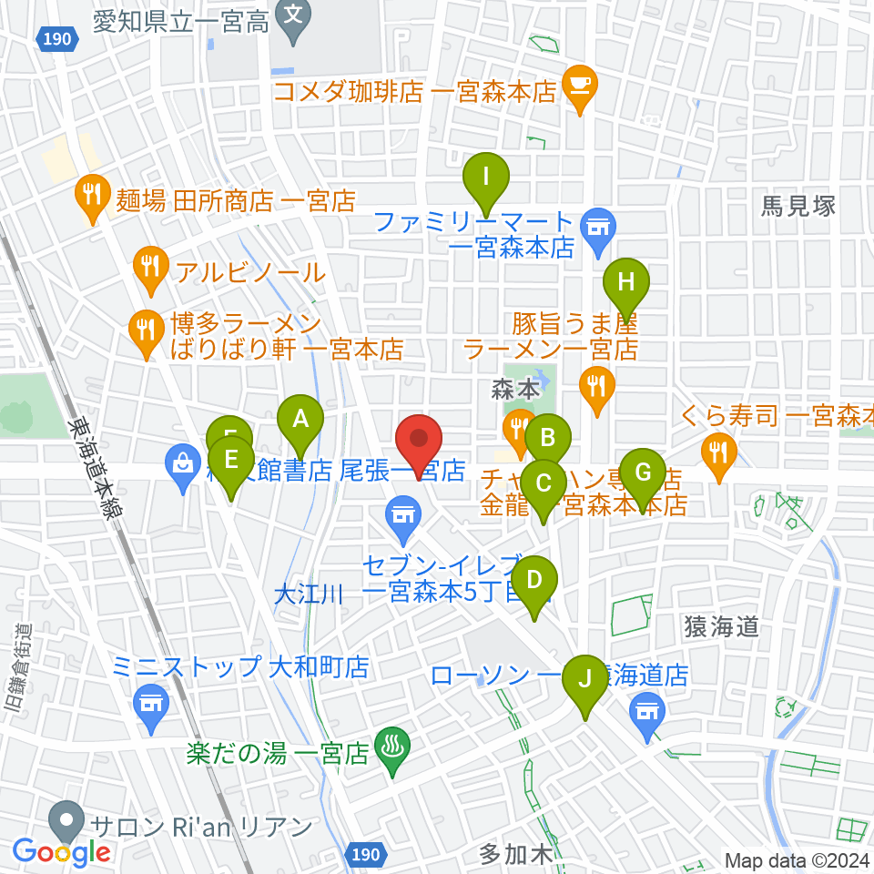 アム グリフブレット周辺のカフェ一覧地図