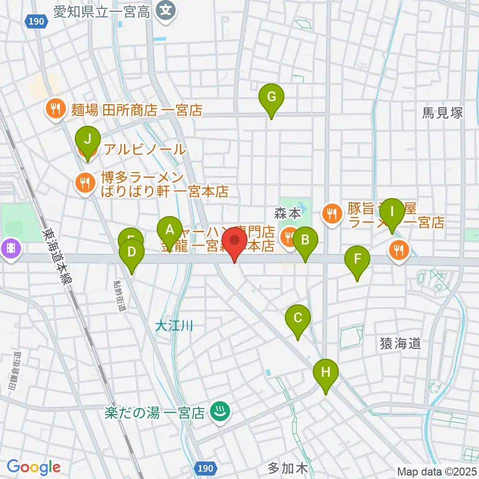 アム グリフブレット周辺のカフェ一覧地図