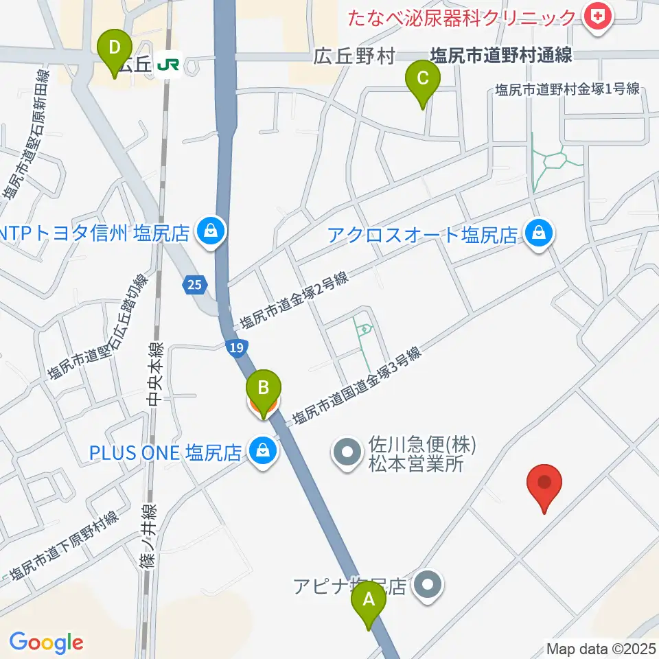 ティーズギター周辺のカフェ一覧地図