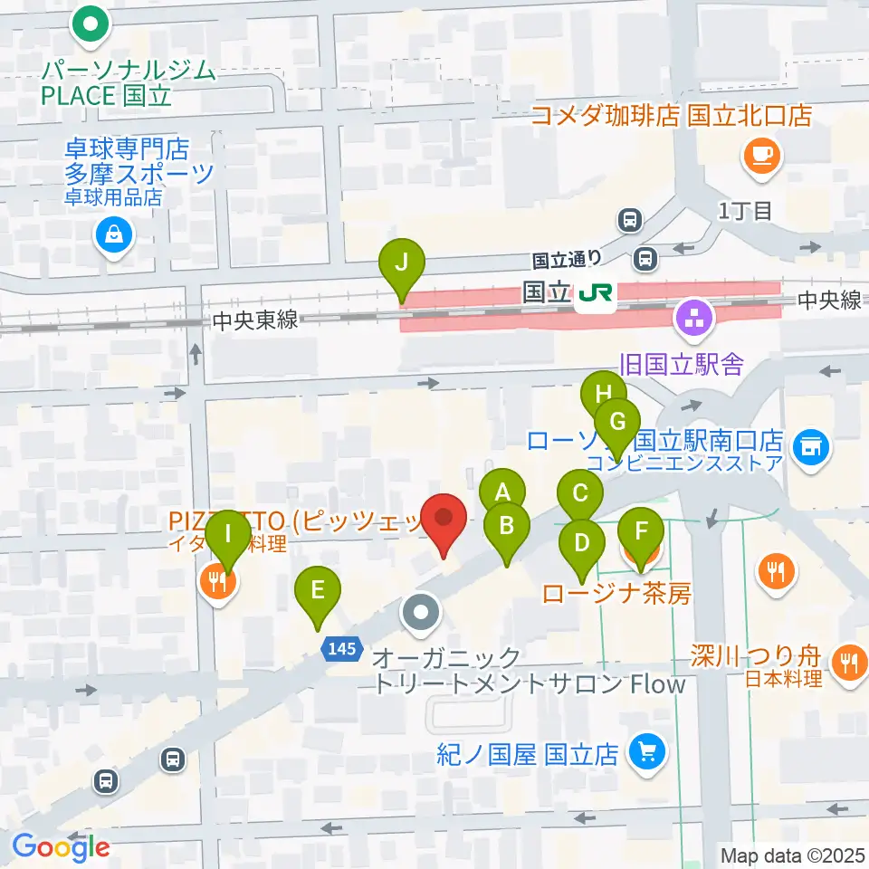 FAR EAST GUITARS周辺のカフェ一覧地図