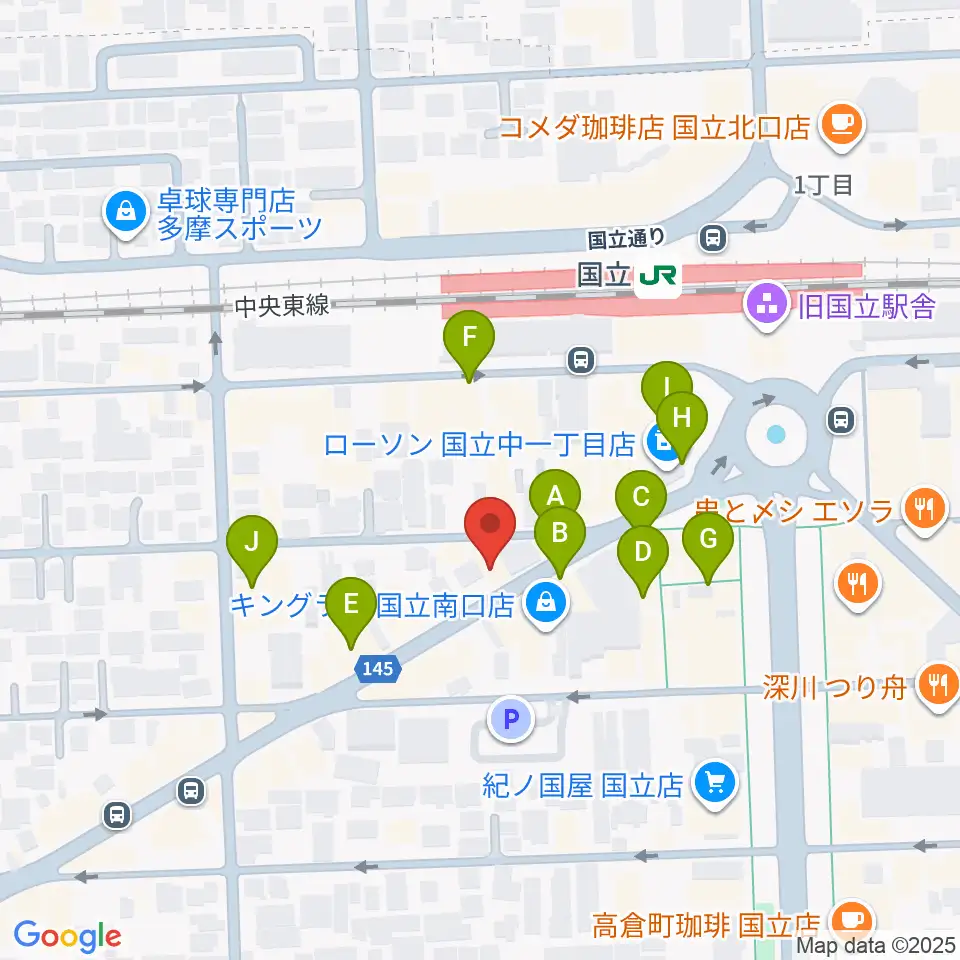 FAR EAST GUITARS周辺のカフェ一覧地図