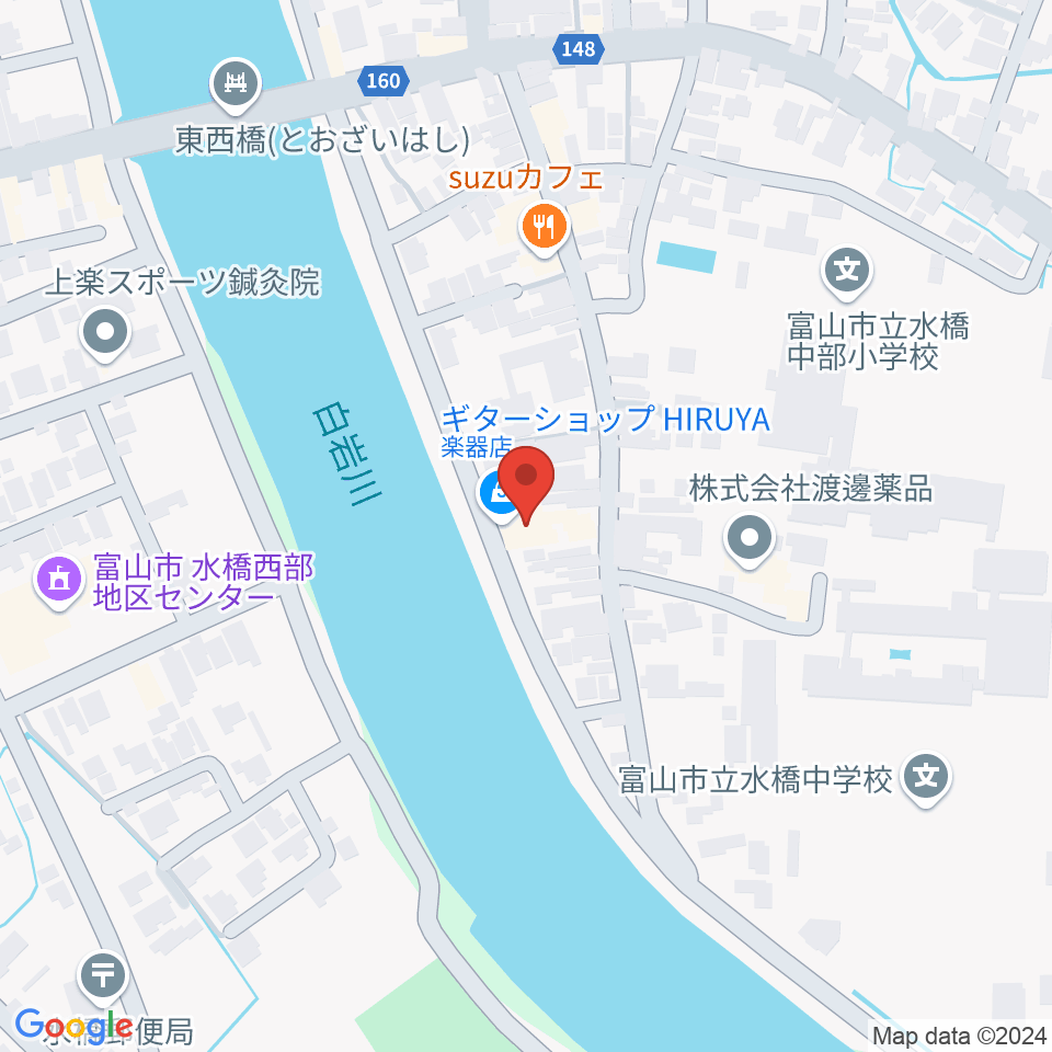 ギターショップHIRUYA周辺のカフェ一覧地図