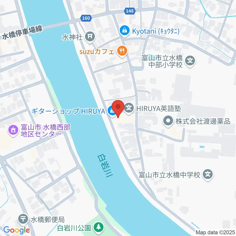 ギターショップHIRUYA周辺のカフェ一覧地図