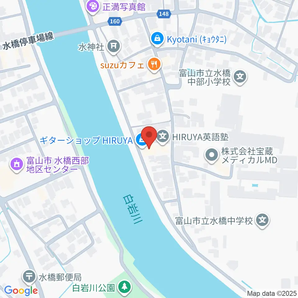 ギターショップHIRUYA周辺のカフェ一覧地図