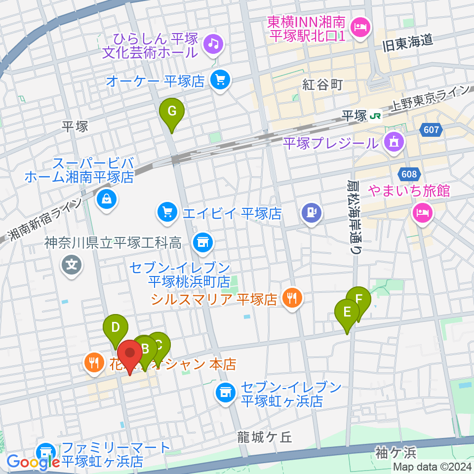 リアリーミュージック周辺のカフェ一覧地図