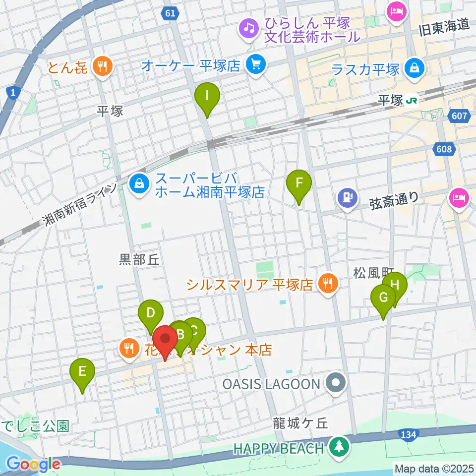 リアリーミュージック周辺のカフェ一覧地図
