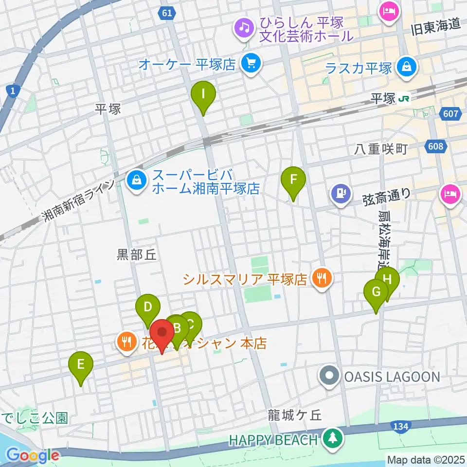 リアリーミュージック周辺のカフェ一覧地図