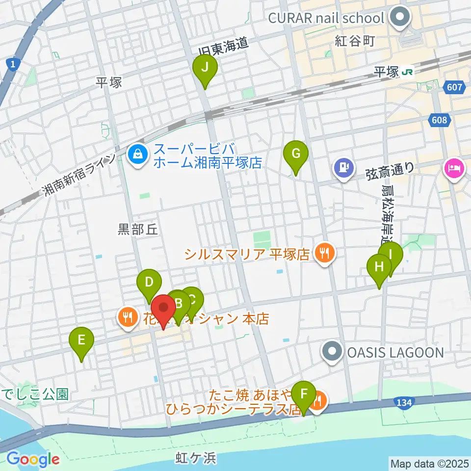 リアリーミュージック周辺のカフェ一覧地図