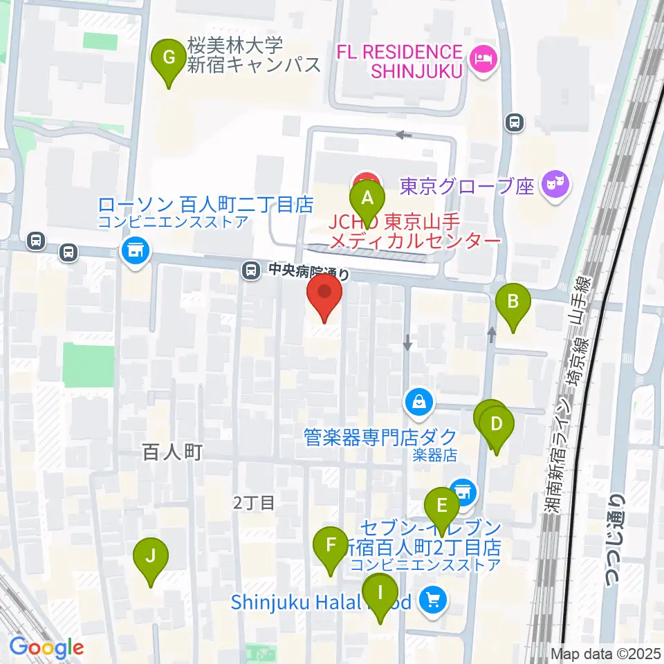 STUDIO VIRTUOSI周辺のカフェ一覧地図
