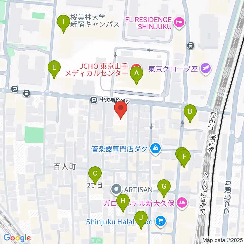 STUDIO VIRTUOSI周辺のカフェ一覧地図