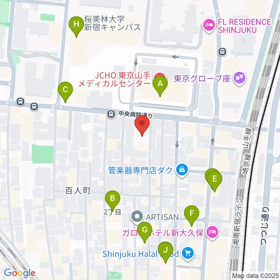 STUDIO VIRTUOSI周辺のカフェ一覧地図