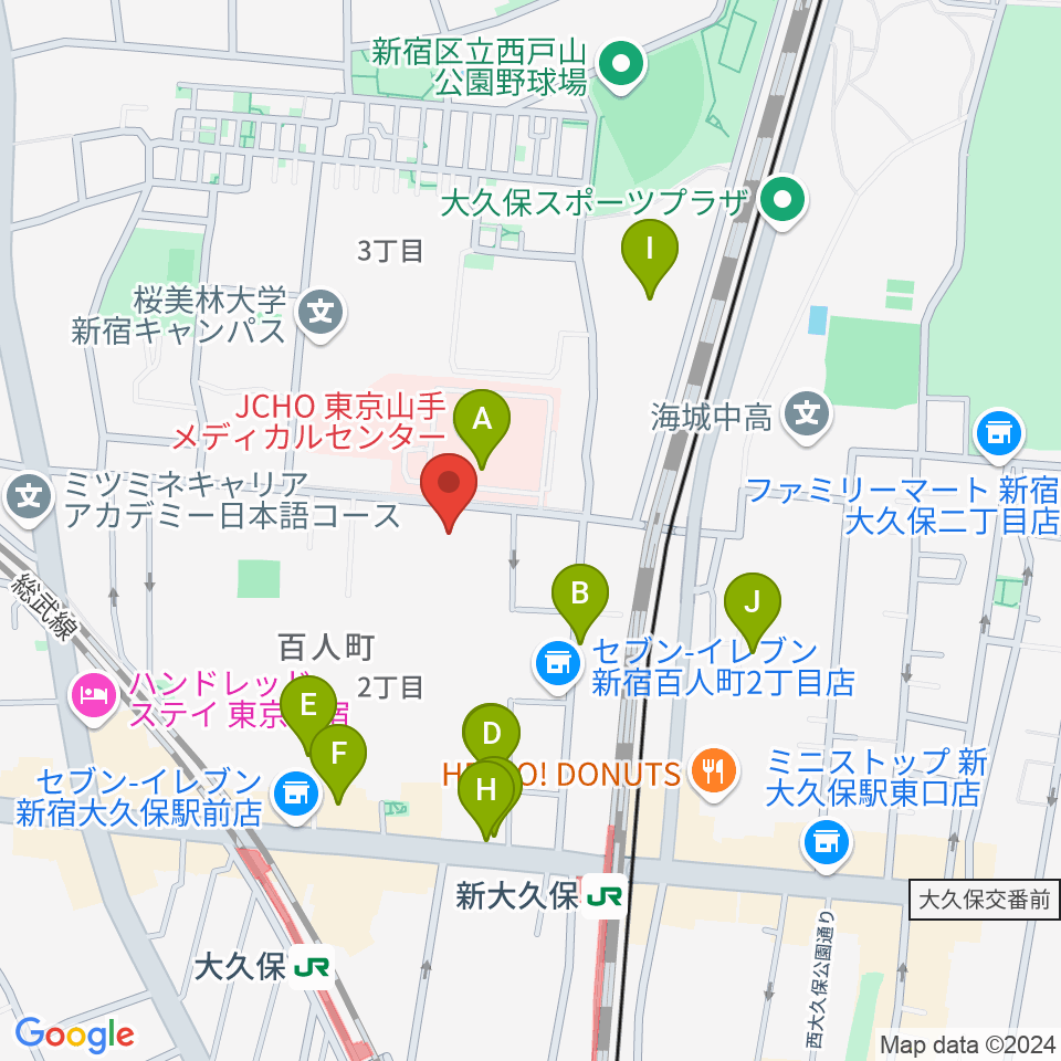 スタジオ ヴィルトゥオージ周辺のカフェ一覧地図