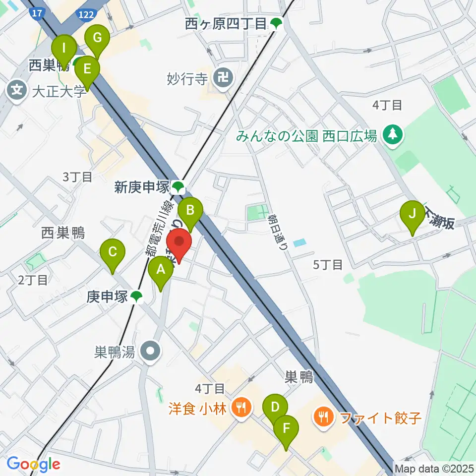 スタジオフォー周辺のカフェ一覧地図