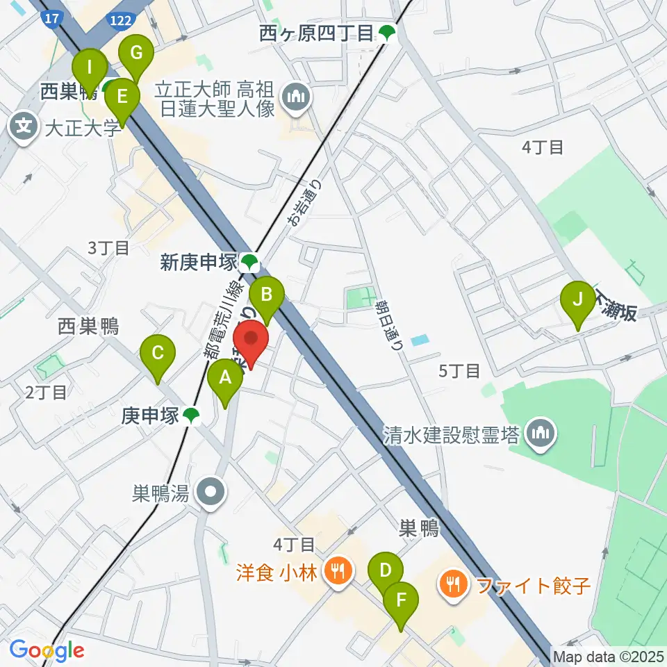 スタジオフォー周辺のカフェ一覧地図