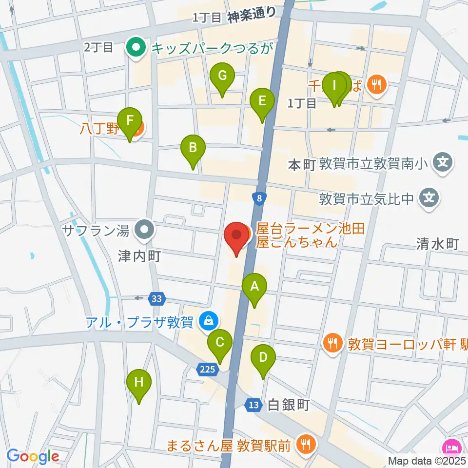 オーディオ渡辺周辺のカフェ一覧地図