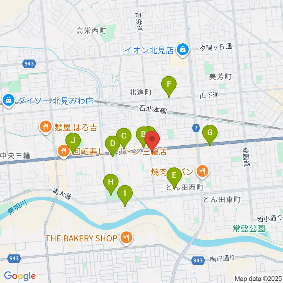 タケダ楽器周辺のカフェ一覧地図
