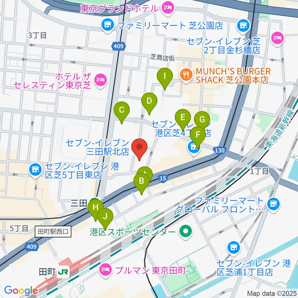 MIT STUDIO周辺のカフェ一覧地図