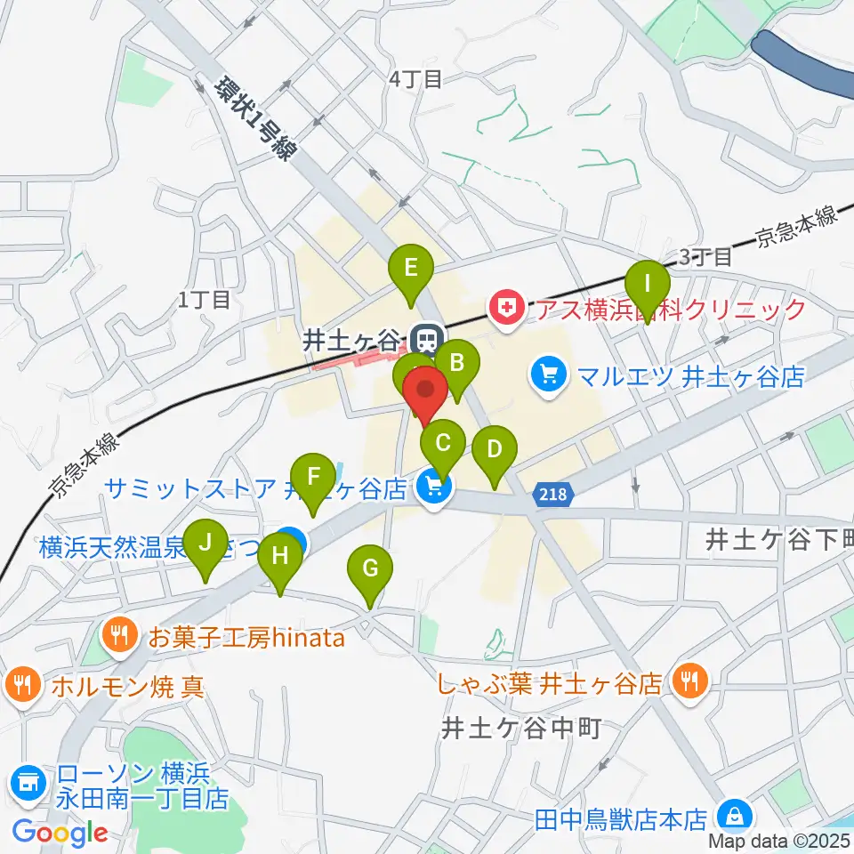 井土ヶ谷センター ヤマハミュージック周辺のカフェ一覧地図