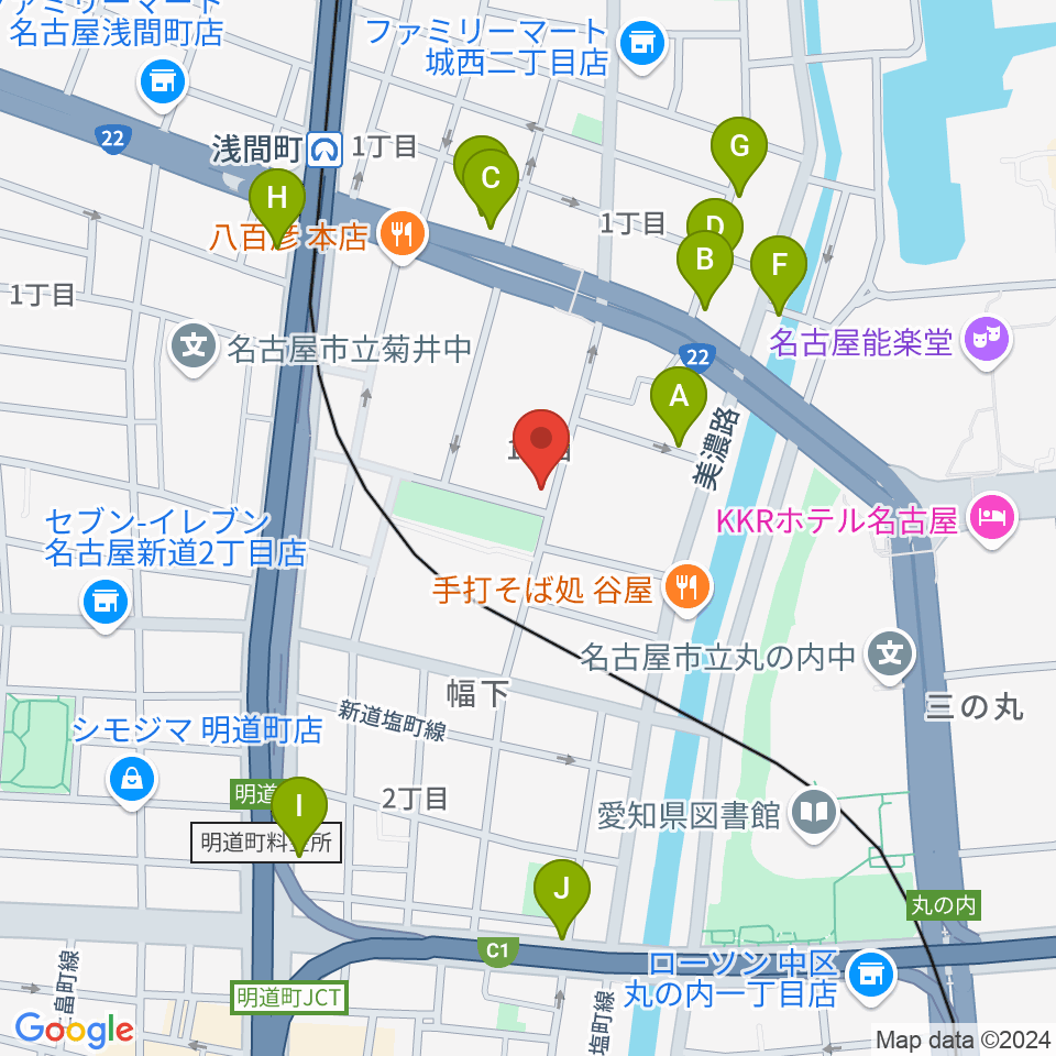 大正琴のナルダン楽器周辺のカフェ一覧地図